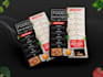 create a modern restaurant menu design