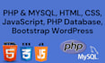 build PHP mysql website and database