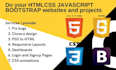 do html css javascript bootstrap websites and projects