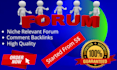 build contextual and niche relevant forum posting backlinks