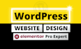 create wordpress website, elementor website by elementor pro