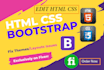 edit html css bootstrap code and add a new feature