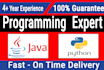 do your java python and javascript projects and tasks