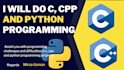 create python, c and cpp programs