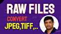 convert raw images to jpeg, tiff, dng, png