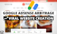 create a complete viral adsense arbitrage website