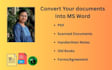retype english, hindi and marathi scanned documents, pdf to word