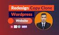 redesign copy clone duplicate  wordpress website design