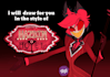 draw you as hazbin hotel character