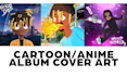 make you a cartoon anime cover art