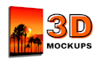 create 3d canvas mockup design for you