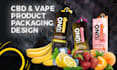 do product labels and box packaging for cbd, hemp, vape