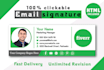 create professional clickable HTML email signature