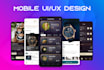 design creative and modern mobile ui mockup
