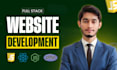 build website as full stack developer, front end developer, backend developer