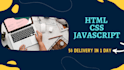 be your front end web developer using HTML, CSS, javascript