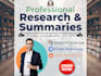 write research and summaries