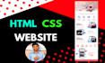 design responsive HTML CSS website within 24 hours