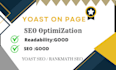 do green article readability and yoast on page SEO