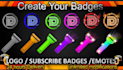 create twitch sub badges, twitch subscriber badges, twitch emotes