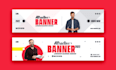 design minimal linkedin, web, facebook, and awesome banner