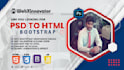 convert PSD to HTML, xd to HTML,  sketch to HTML css bootstrap