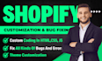 shopify developer in shopify custom coding, theme customization, shopify bug fix