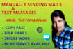 send bulk emails manually one by one and text messages