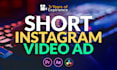 create short promo video ad for instagram reels stories tiktok youtube shorts