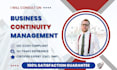 consult you on business continuity management topics
