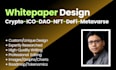 write and design crypto, ico or dao whitepaper