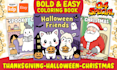 design bold and easy coloring book for amazon KDP