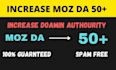 increase moz da domain authority da increase da 30 40 60,