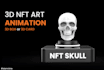 create 3d box nft crypto art card coin animation with your nft business