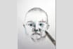 draw cute baby scribble sketch portrait