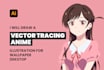 draw a vector tracing anime for wallpaper dekstop