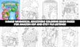 draw cute whimsical adult and kids coloring books for amazon KDP or etsy