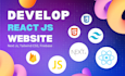 develop responsive website using react js and next js with tailwind, firebase