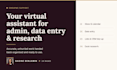 be your virtual assistant for admin, data entry and research