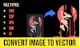vectorize logo, convert raster to vector, redraw graphics