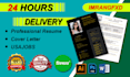 provide resume builder writer, cv maker, update resume and cover letter