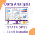 assist in data analysis using stata, spss, rstudio and excel
