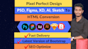 convert PSD to HTML, figma to HTML, PDF to HTML bootstrap5