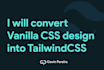 convert vanilla CSS design into tailwindcss