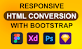 convert figma to HTML with responsive