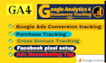 setup ga4, google analaytics, purchase tracking, GTM, ads conversion tracking