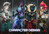 draw your character design in anime or semi realistic style