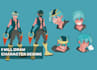 create a custom character design sheet for games, anime, oc or fursona