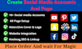 create and setup all social media accounts and facebook page