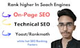 do on page SEO with yoast rankmath technical optimization of your wordpress site